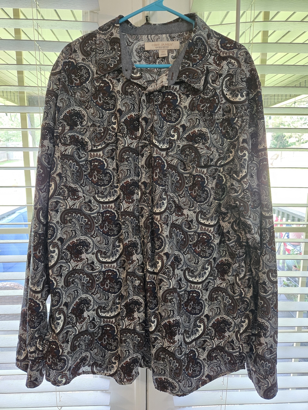 Cody James Paisley Button-Up Western Shirt Sz 3XL